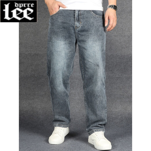 Lee DPRRE Spring und Sommer Stretch Neun-Punkte-Jeans Männer 2024 New Lose Tapered Harren Short 9-Punkte-Gelegenheitshosen -1-Hose -1 hellblau-Stil für Frühlings- und Herbst-reguläre 32 Taille 2 Fuß 5