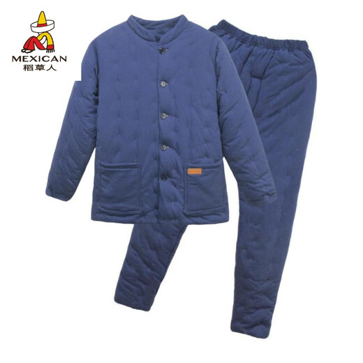 Scarecrow old man pure cotton handmade cotton coat men's old-fashioned winter cotton jacket cotton pants loose large size thickened soft warm jacket gray green cotton jacket 5XL (weight 180--200Jin Jin is equal to 0.5 kg)