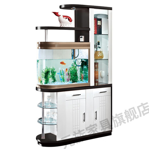 Cabinet de partition d'écran Yuanzu avec armoire d'entrée de poisson à poisson salon de cloisons simples moderne armoire à salle à double face armoires à vin chaussures 1822 Structure de cadre d'assemblage