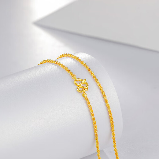 Saturday Fortune Gold Necklace Women's Simple Hemp Rope Gold Necklace Birthday Gift Price AA053079 Approximately 9.01g 45cm