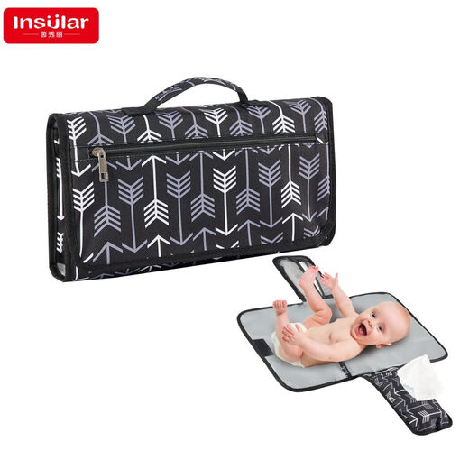 Baby outdoor foldable diaper mat for baby travel portable diaper mat for baby diaper mat white arrows all size