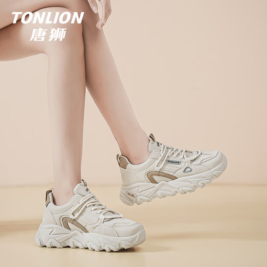 唐狮（TonLion）女鞋夏季厚底老爹鞋女士韩版鞋子女学生运动小白鞋七夕礼物情人节