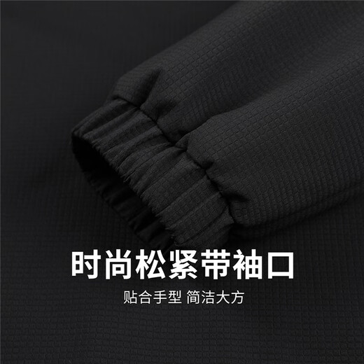 Danser avec le loup [ajoutant du velours] Veste à capuche amovible pour hommes 2024 Automne et hiver Nouvelle texture Plaid Veste pour hommes décontractés 1047 noir 001 L (175)