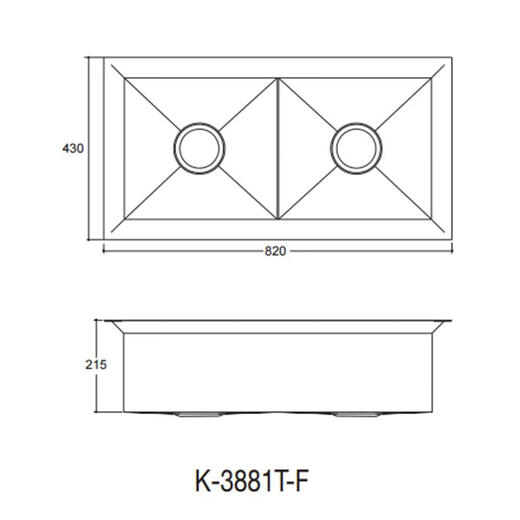 科勒K3881TFPNA/K3883TFPNA珀丽斯厨房水槽单双槽厨 K3883TF/PNA