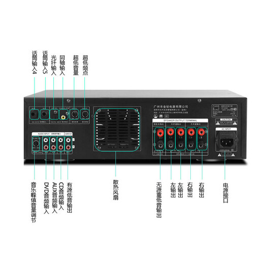 先科(SAST)DT-9000功放机家用大功率定阻KTV重低音卡拉OK会议演出专业发烧级HIFI功放专业功放 1600W旗舰版+双话筒