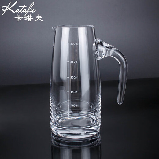 Katav white wine glass dispenser set lead-free crystal glass with graduated wine glass bullet cup Maotai cup spirit glass handmade wine dispenser 1 pot 300ml