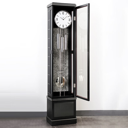 Horaire de mouvement de mouvement Horloge importée allemande Corloge en bois massif Villa Corloge debout Hg6621 North American Tulip + allemand HEMLER HUIT-TONE