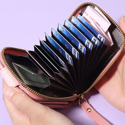 鹰倪卡包一折款学生多功能多卡位大容量零钱包女2024新款小众设计小精 【桃桃乌龙】-温柔端庄