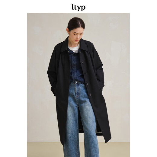 Оригинальные туристические продукты LTYP 270G Tianshi Хлопковая вертикальная ветерная куртка Универсальное повседневное покрытие средней длины для женщин Осень Классик Хаки М