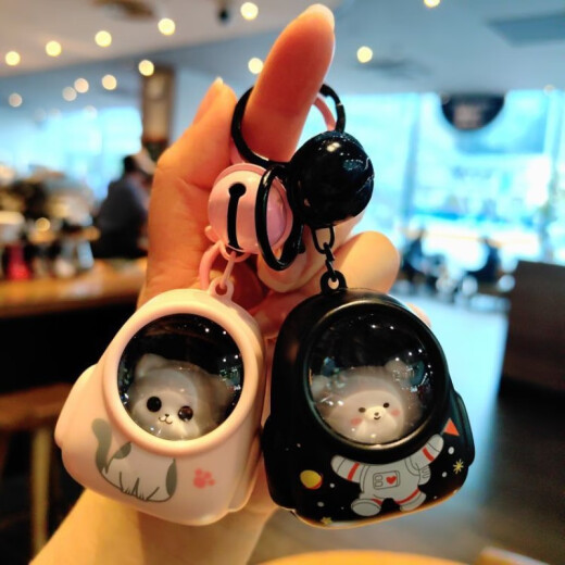 Cartoon Glühen Rucksack Kätzchen Bär Keychain Kreative Schoolbag Hängende Dekoration Dragon Boat Festival Geschenkdekoration Nachtlicht leuchtend Kätzchen in Pink Schoolbag