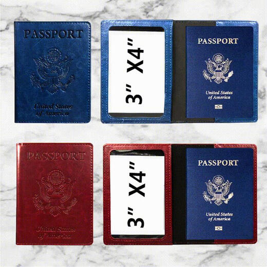 Cool Beren ID Passport Protective Case Vaccine Card Case Multi-color Passport Case Travel Study Abroad Document Storage Case Black