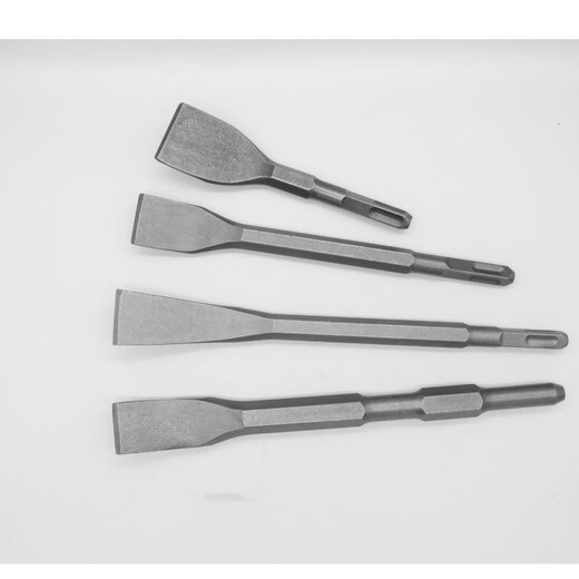 PUCAI electric hammer impact drill square handle hexagonal handle curved flat chisel pickaxe electric pickaxe shovel extra wide chisel slotting wall drill square handle 185X50