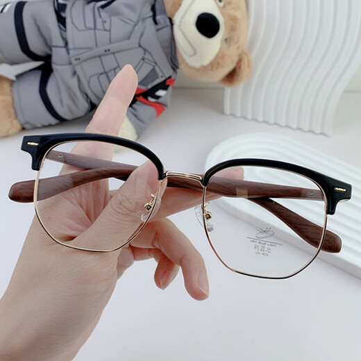 Boshide anti-blue light glasses, anti-radiation glasses, men's and women's flat glasses, non-prescription mobile phone computer goggles, black gold
