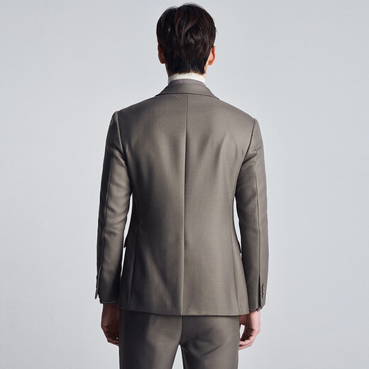 Annunciation Bird Suit Men's Autumn Men's Light Formal Suit Glossy Slim Version One Button Suit Pants Suit Men Light Apricot Twill 50 B(180/104) /Please note waist or trousers