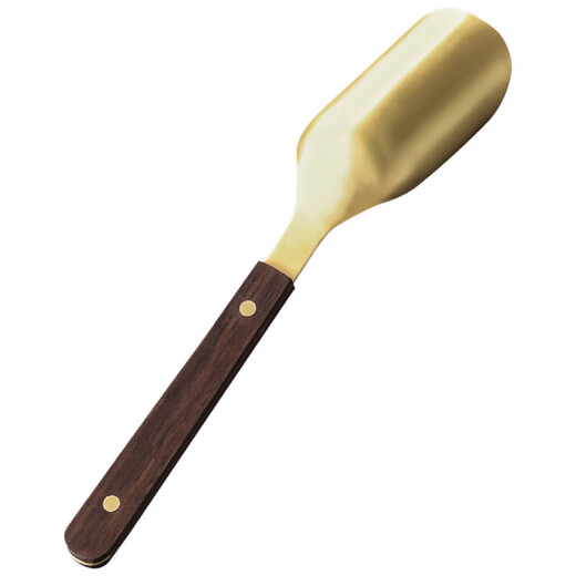 Shangyanfang Copper Wood Tea Spoon High-end Thickened Solid Wood Household Tea Spoon Tea Spoon Kung Fu Tea Set Tea Making Tools Accessories Houze Copper Tea Spoon (Ebony Style)