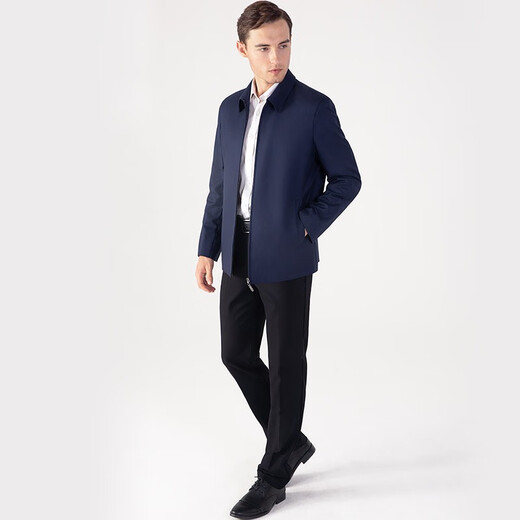 AMURS Aimus imported high-end brand fabric pure wool jacket, middle-aged men's business lapel jacket, royal blue L (145~155Jin [Jin equals 0.5 kg] wear)
