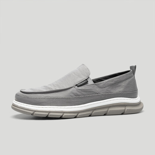 Pardasau (Pardasau) cloth shoes men's 2023 new autumn breathable ice silk quick-drying lightweight casual and odor-proof men's one-legged canvas shoes gray 40