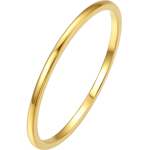 Saturday Fortune 18K gold ring for women, colorful gold ring, birthday gift, yellow 18K gold, size 12
