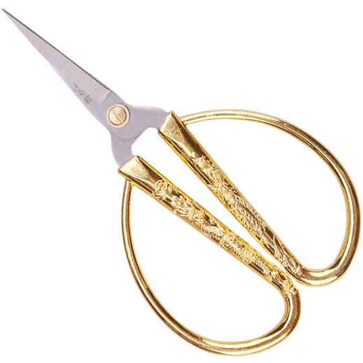 汪吾铨民间剪纸专用剪刀手工工具窗花办公美术生不锈钢尖头小剪子 高端剪纸专用剪【1006】