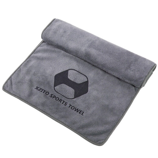 Sports towel absorbs sweat, fitness soft fiber, portable packaging, edge-locking badminton peripheral equipment, running wipes sweat, dark gray/1 piece