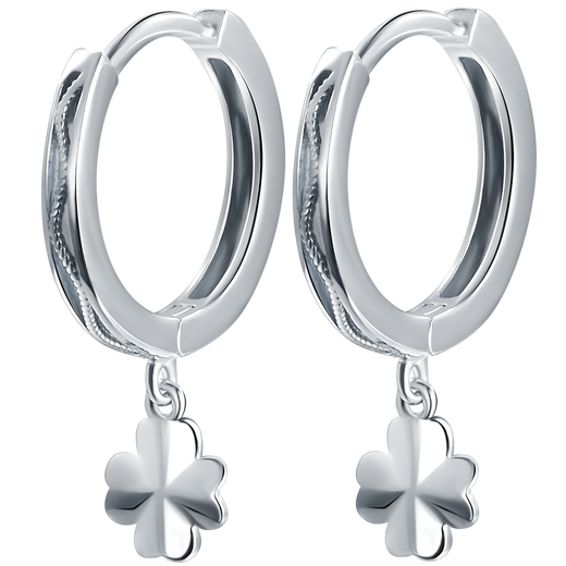 Caibai Jewelry Platinum Earrings Platinum Pt950 Four Leaf Clover Platinum Earrings Earrings Fashion Earrings Price BJ Platinum Earrings About 2.12g
