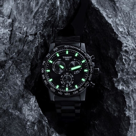 Tissot (TISSOT) official flag Swiss watch Sugan series fashionable quartz men's watch as a New Year gift for your boyfriend Gong Jun's same style Black Warrior steel belt