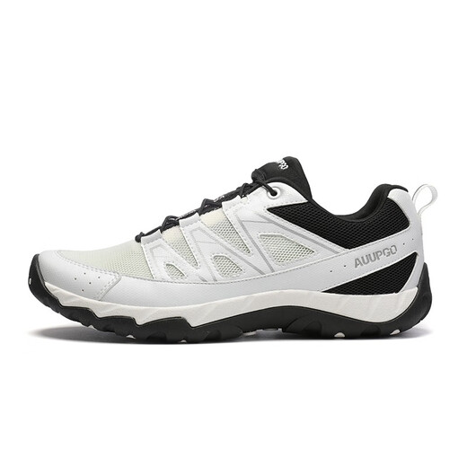 
Shangzuo (AUUPGO) lock-free cycling shoes for men in summer breathable mountain bike road bicycle shoes for women hard sole non-lock bicycle equipment shoes white and black [soled with breathable holes] 43