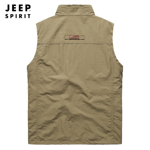 
JEEP SPIRIT vest men's spring and autumn new solid color vest jacket men's photography breathable windproof warmth and thin jacket black 3001 L (recommended 115-130Jin [Jin equals 0.5 kg])
