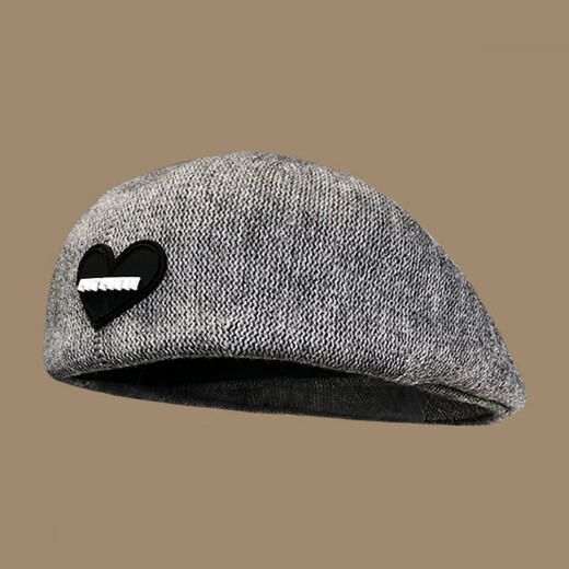 Rao Die japanische Bergen im japanischen Stil Frauen Frühlings- und Sommer-Vier-Jahreszeiten-Stil zeigt Gesicht kleine Buchstaben Liebe Label Maler Hut Internet Promi Fronthut Schwarzer Herbst- und Winterstil Durchschnittlich Größe Durchschnitts Größe 56-58