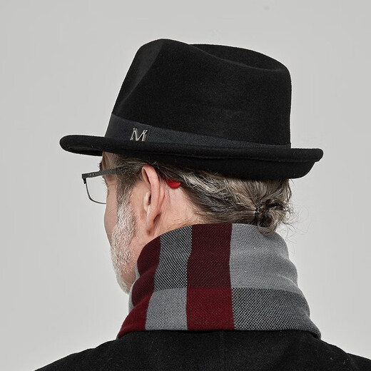 SOMUBAY (SOMUBAY) Four Seasons High-end Men's Top Hat Old Man Spring and Autumn Dad Hat British Retro Gentleman Hat Shanghai Beach Hat Blue Single Hat Regular Size 56-58CM