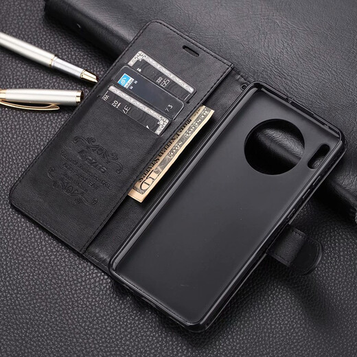 Yazunshi Huawei mate30 mobile phone case flip-top leather case Huawei Mate30Ppro fall protection case full-cover soft case card-enabled men's and women's wallet model [brown] Mate30