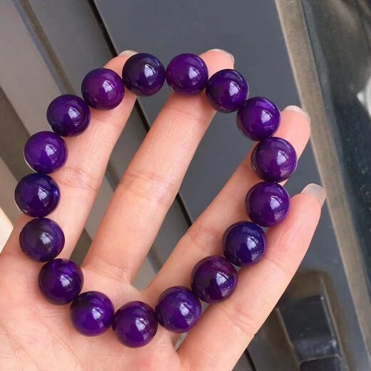 Bracelet en pierre Tiansi Shukulai pour hommes et femmes Bracelet de fleur de cerisier Old Mine Suji Bracelet en cristal en pierre brute SN9859 Collier d'arbuste violet 10 mm