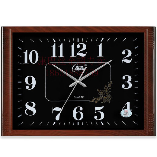 Combasi Wohnzimmer sauberer Sound Wanduhr Schlafzimmer Büro Hanging Tisch Einfacher Kalender Uhr Haushaltsquarzuhr Perpetual Kalender 6626 Silbergrau 10 Zoll 49*34 cm
