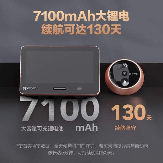 Fluorite (Ezviz) DP2S 3 millions de caméra de chat intelligente ultra-claire Home Video Video Cat-Eye Dohet Dohone Phone Mobile Phone Video Remote Video