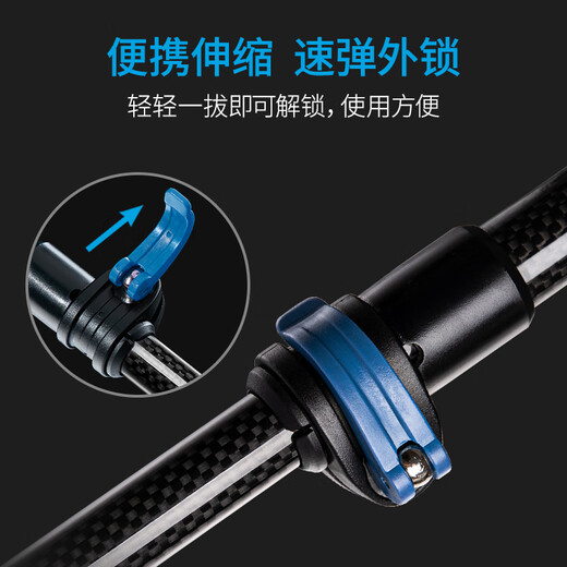 Noko carbon fiber folding trekking pole five-section carbon ultra-light telescopic walking stick for men and women outdoor climbing equipment, two pieces, Manmei Purple/98-115cm