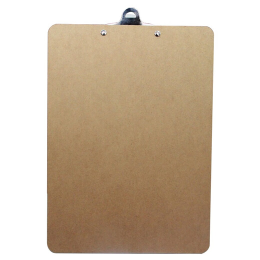 
Deli A4 board folder folder widened fixture writing pad student using stationery writing test paper writing hard board menu office supplies plyboard clip vertical recording drawing board book clip [log wood board clip] A4 classic - butterfly clip 9227