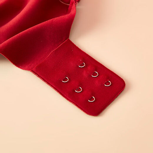 Catman Lady's Red Seamless Underwear, No Wires for the Lucky Year, Wedding Gift, Bridal Bra Set, Big Red M (80-115Jin Jin is equal to 0.5kg)