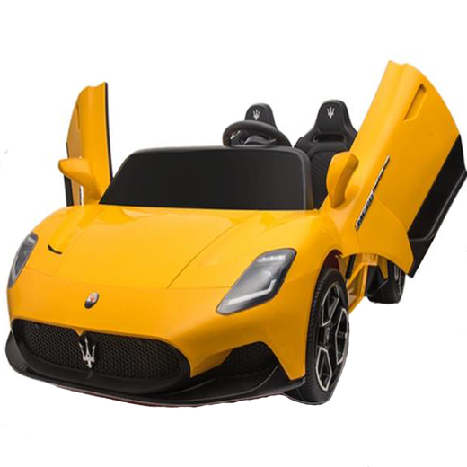 Cute Smiling Gull Maserati children's electric car two-seater four-wheel baby with remote control toy car can sit adults and children sports car 12V red music Bluetooth self-driving remote control foam wheel