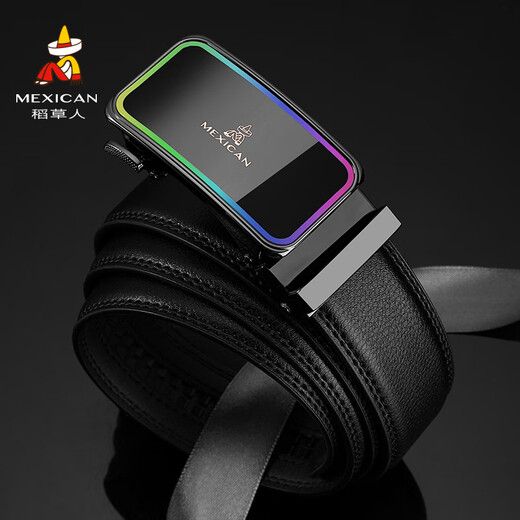 Scarecrow Men's Belt Men's Automatic Buckle Genuine Leather Business Casual Pants Belt New Year's Gift for Boys' Dads