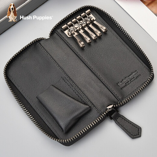 Xiabushi Bolsa de llave de gran capacidad Almacenamiento de la llave del automóvil Bolsa de cuero genuino universal Dos en uno [First Cape Cow Wide] One One