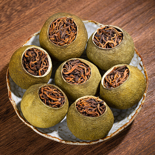 福东顺 茶叶 小青柑普洱茶熟茶新会陈皮云南普洱柑普茶礼盒装500g
