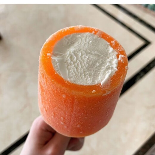 Aoxue 20 pieces Aoxue big ice bucket sweet orange milk children's bag frozen popsicle ice cream orange ice cream 95g Aoxue strawberry milk * 20 pieces