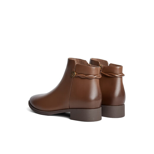 Senda Fashion Boots Frauen Winter Neues Einkaufszentrum gleiche weiche Pendler Kurzleder Lederstiefel Echte Lederstiefel 4t6b2dd4 Brown Single Little 39