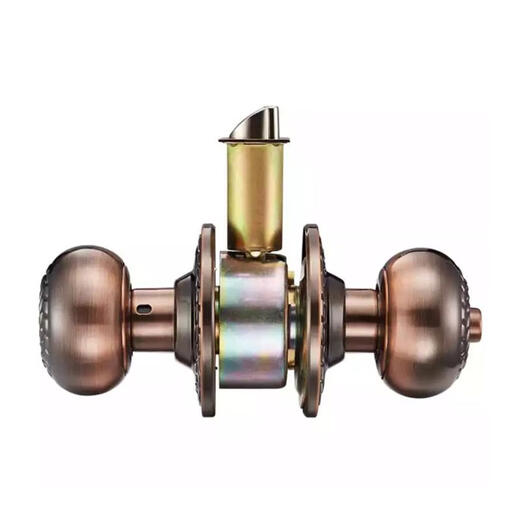 
Huilide Custom Brand FQ-9214AC Bronze Ball Lock Indoor Bedroom Door Lock Stainless Steel Ball Lock White 35-50mm Right Open With Key