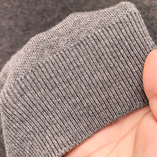 Hengyuanxiang 100% pure laine pull col rond épais pull chaud pour hommes automne et hiver nouveau pull décontracté d'âge moyen chemise de fond Orchidée tibétaine 2XL 185/54/120