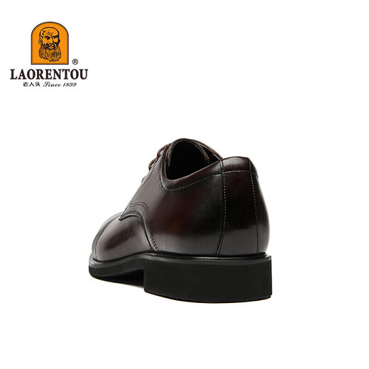 LAORENTOU pointed leather shoes men's casual soft sole formal wear business British work leather shoes 200240 coffee 42