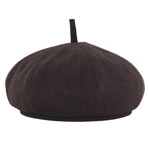 King of Hats Classic Octagonal Hat for Men Middle-aged and Elderly Old Hat Autumn and Winter Woolen Beret Painter Hat Dad and Grandpa Hat Brown Medium Size (57-58)cm