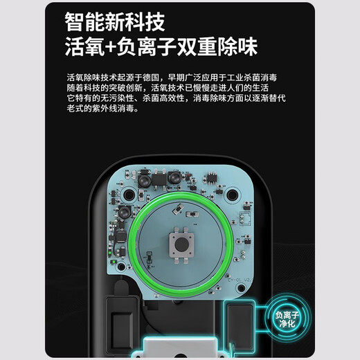 Feili Air Purifier Household Negative Ion Purification Bathroom Deodorizer Powerful Odor Elimination Ozone Disinfector FL-8W Jazz Black