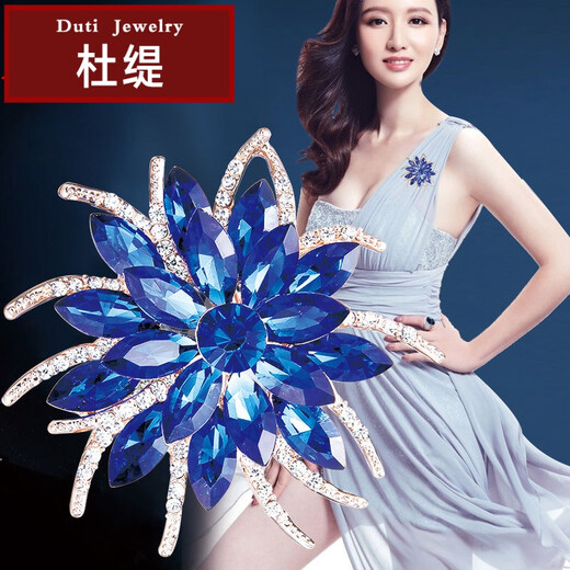 Duti's Korean style brooch for women, rhinestone corsage, accessories, brooch, collar pin, birthday gift, cat's eye tulip