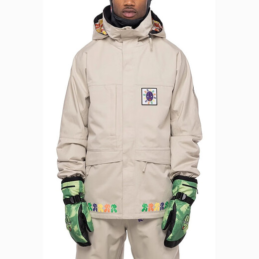686 ski suit men's snowboard suit waterproof ski pants suit ski suit warm and breathable M2W120 light brown top S